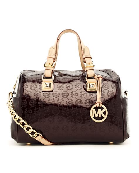 michael michael kors grayson monogram large satchel|Michael Kors large satchel bag.